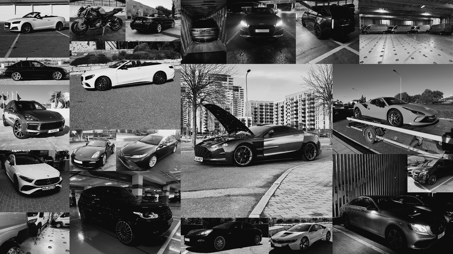 Collage of vehicles sourced and delivered by Azure Motors